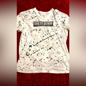 Guess Denim v-neck tee, size XL